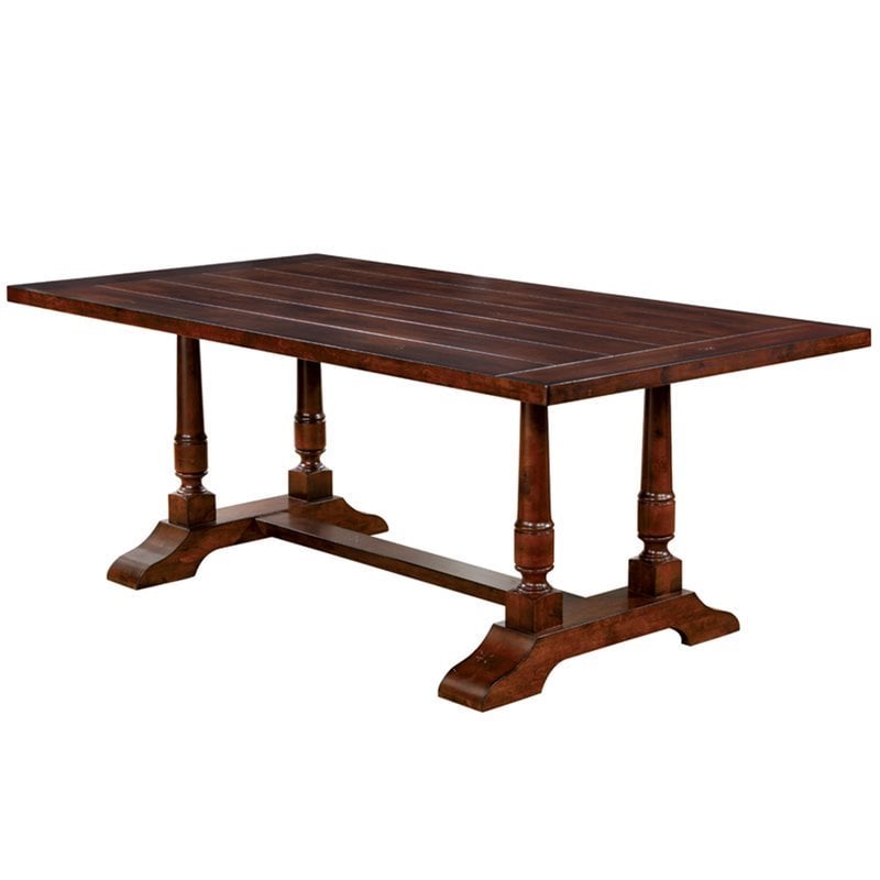 Furniture of America Tika Dining Table in Brown Cherry ...