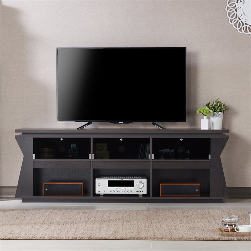 Furniture of America Samn Contemporary Wood 71-Inch TV ...