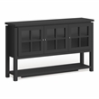 Furniture of America Tellun Contemporary Wood Multi-Storage Buffet in Black