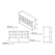 Furniture of America Tellun Contemporary Wood Multi-Storage Buffet in Black