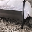 Furniture of America Freila Metal King Poster Panel Bed in Silver Gun Metal