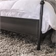 Furniture of America Freila Metal Queen Poster Panel Bed in Silver Gun Metal
