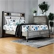 Furniture of America Cartagena Solid Wood California King Bookcase Bed in Gray