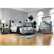 Furniture of America Cartagena Solid Wood California King Bookcase Bed in Gray