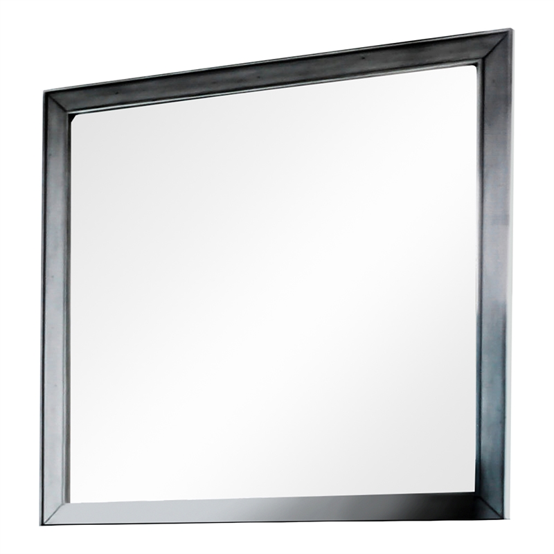 Furniture of America Cartagena 2-Piece Wood Dresser and Mirror in Gray