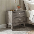 Furniture of America Cartagena Solid Wood 3-Drawer Nightstand in Gray