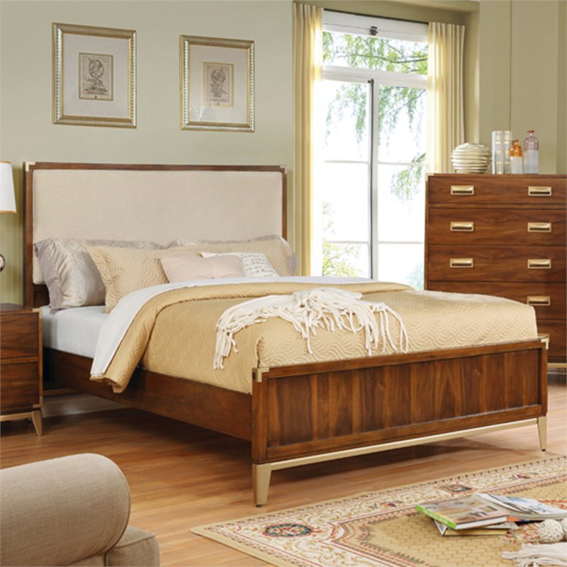 Furniture Of America Eva Queen Panel Bed In Dark Oak Idf 7559f Q Furniture Of America Eva Queen Panel Bed In Dark Oak