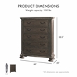 Furniture of America Leo Traditional Wood 5-Drawer Chest in Rustic Natural Tone