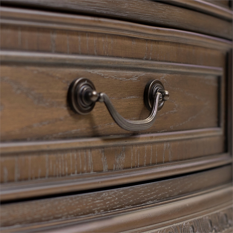 Furniture of America Leo Traditional Wood Nightstand in Rustic Natural Tone