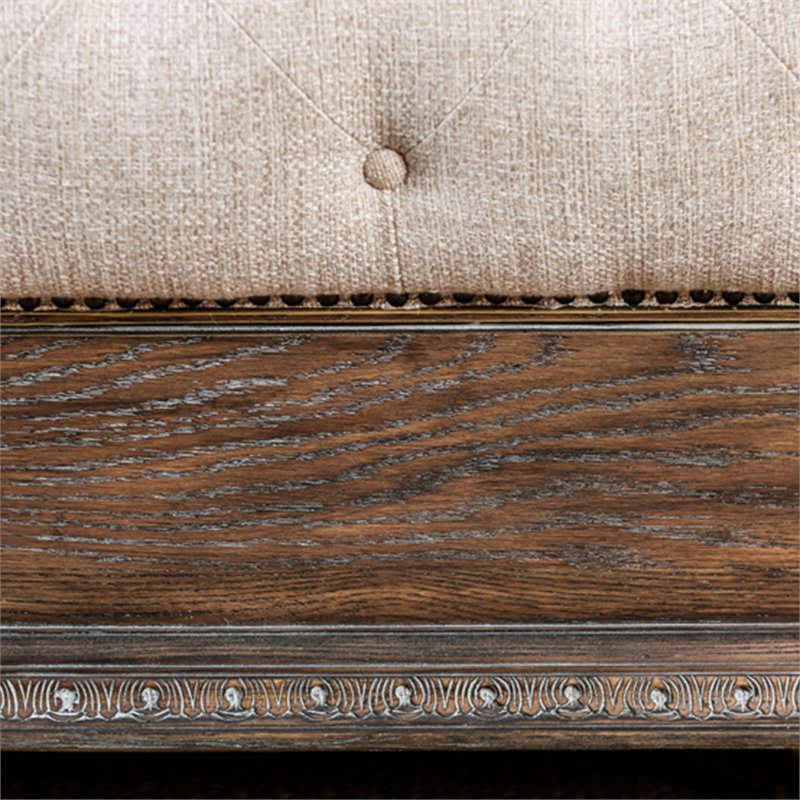 Furniture of America Kai Wood Panel Queen Bed in Rustic Natural Tone