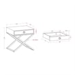 Furniture of America Ira Contemporary Wood 1-Drawer End Table in Gray