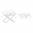 Furniture of America Ira Contemporary Wood 1-Drawer End Table in Red