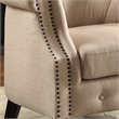 Furniture of America Sofi Contemporary Fabric Upholstered Accent Chair in Ivory
