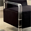 Furniture of America Jaz Contemporary Fabric Upholstered Accent Chair in Black