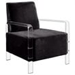 Furniture of America Jaz Contemporary Fabric Upholstered Accent Chair in Black