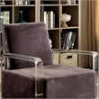 Furniture of America Jaz Contemporary Fabric Upholstered Accent Chair in Gray