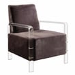 Furniture of America Jaz Contemporary Fabric Upholstered Accent Chair in Gray