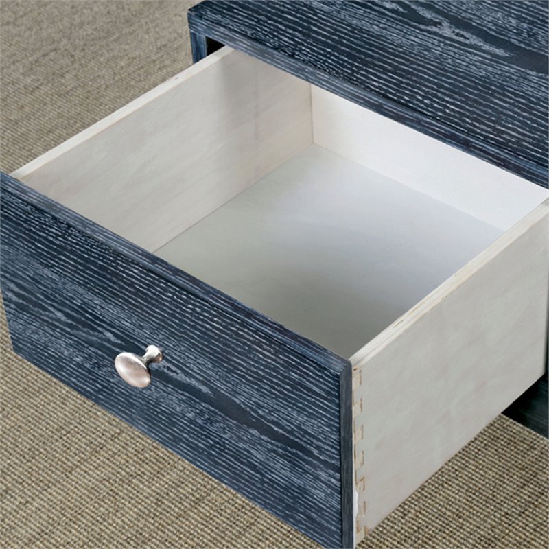 Furniture of America Dot Mid-Century Wood Storage Accent Bench in Weathered Gray