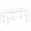 Furniture of America Paz Contemporary Fabric Tufted Bench in Brown