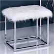 Furniture of America Ian Metal 3-Piece Bedroom Vanity Set in Chrome