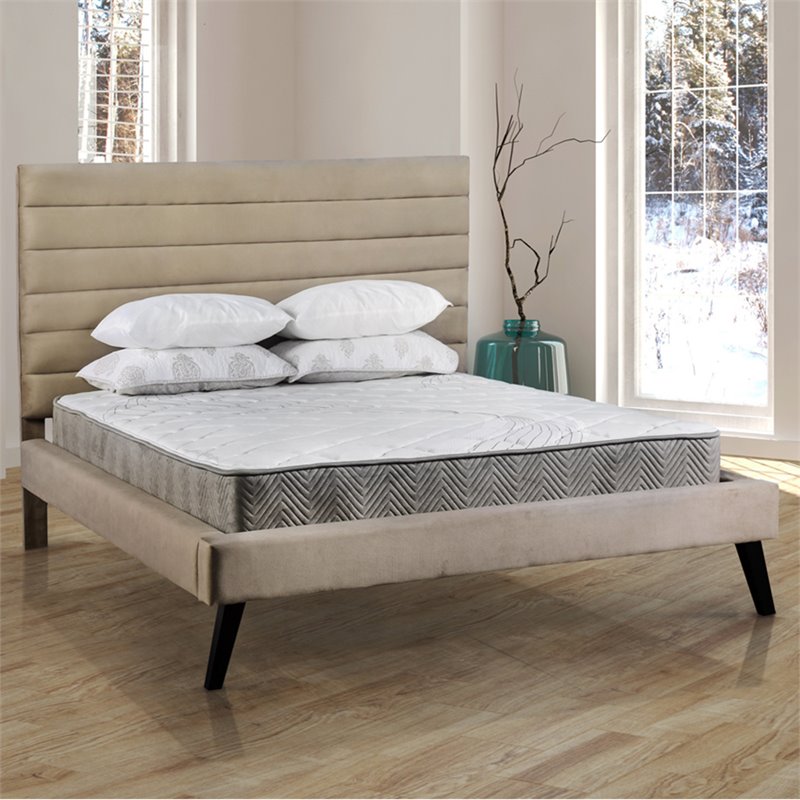 Furniture of America Joy Edge Fabric Full Pocket Coil Mattress in White