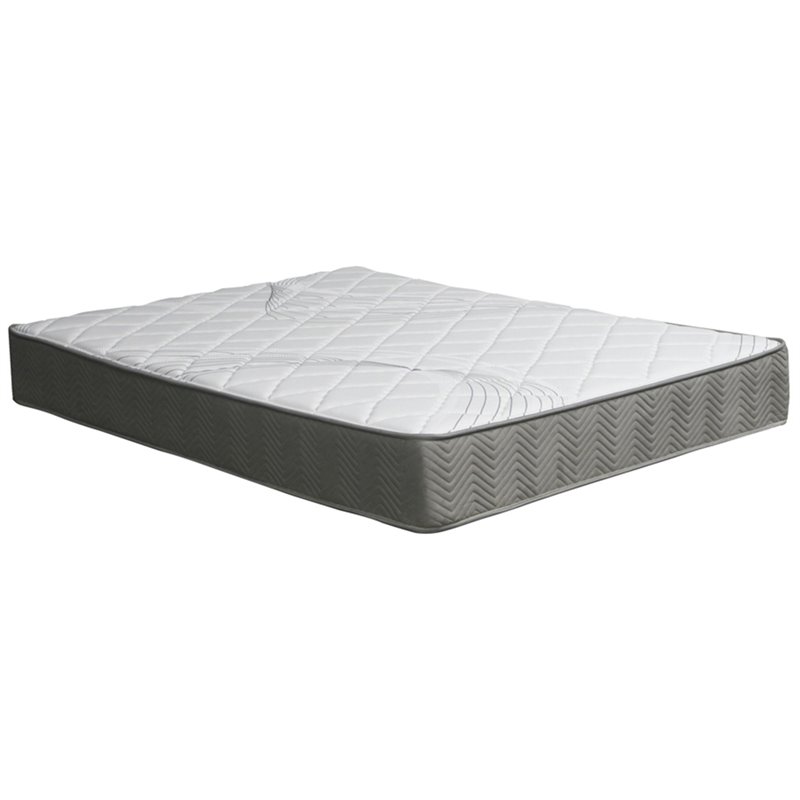 Furniture of America Joy Edge Fabric Queen Pocket Coil Mattress in White