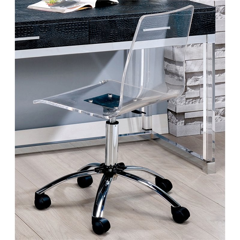 Furniture of America Aja Acrylic Office Chair in Clear