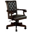 Furniture of America Izi Contemporary Wood Adjustable Game Chair in Brown