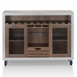 Furniture of America Raxon Industrial Wood Multi-Storage Buffet in Walnut