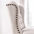 Furniture of America Sinuata Rustic Fabric Bar Chair in Beige (Set of 2)
