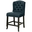 Furniture of America Sinuata Fabric Blue Wingback Counter Chair (Set of 2)