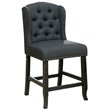 Furniture of America Sinuata Fabric Gray Wingback Counter Chair (Set of 2)