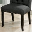 Furniture of America Sinuata Fabric Tufted Side Chair in Gray (Set of 2)