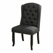 Furniture of America Sinuata Fabric Tufted Side Chair in Gray (Set of 2)