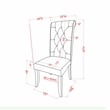 Furniture of America Landon Fabric Side Chair in Gray and Black (Set of 2)