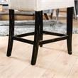 Furniture of America Landon Fabric Tufted Pub Chairs in Ivory (Set of 2)