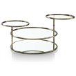 Furniture of America Loli Metal Tiered Coffee Table in Gold Champagne