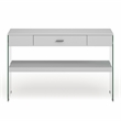 Furniture of America Juka Contemporary Wood Storage Console Table in White