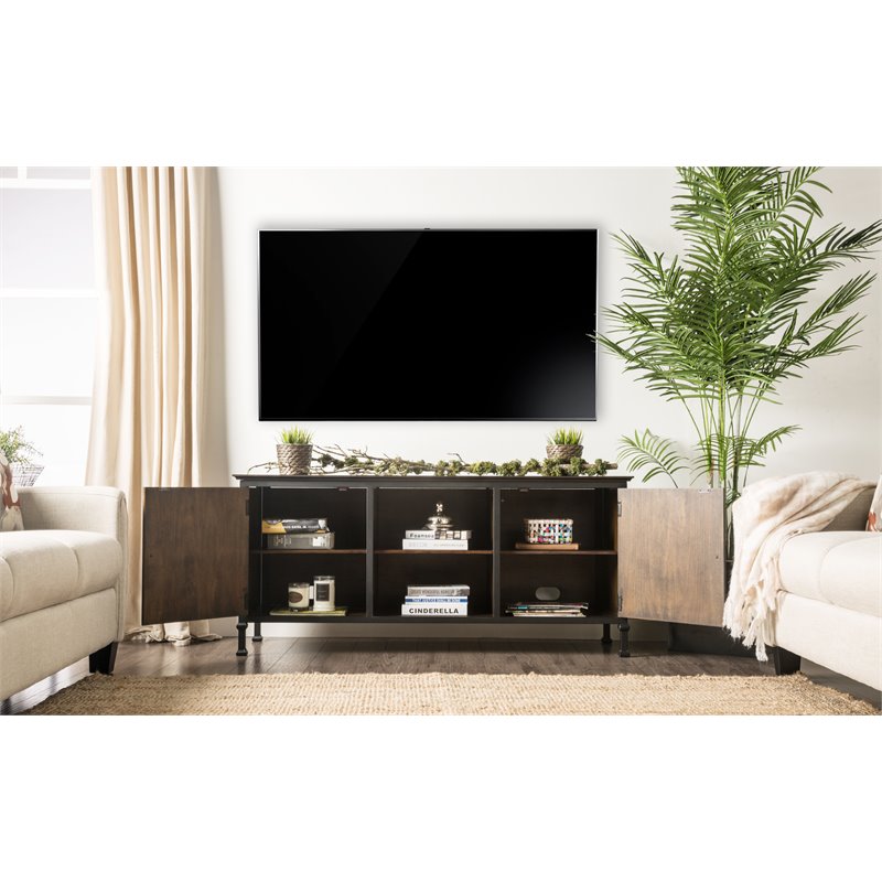 Furniture of America Ronda Industrial Wood 60-inch TV ...