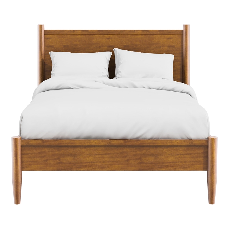 Furniture of America Belkor Solid Wood Twin Platform Bed in Oak