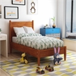 Furniture of America Belkor Solid Wood Twin Platform Bed in Oak