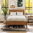 Furniture of America Belkor Solid Wood Twin Platform Bed in Oak