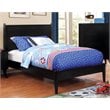 Furniture of America Belkor Solid Wood Full Platform Bed in Black