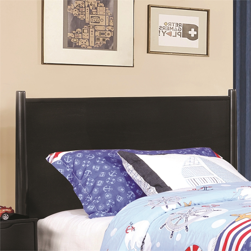 Furniture of America Belkor Solid Wood Full Platform Bed in Black