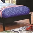 Furniture of America Belkor Solid Wood Full Platform Bed in Black