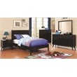 Furniture of America Belkor Solid Wood Full Platform Bed in Black