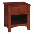 Furniture of America Dimanche Solid Wood 1-Drawer Nightstand in Cherry