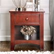 Furniture of America Dimanche Solid Wood 1-Drawer Nightstand in Cherry
