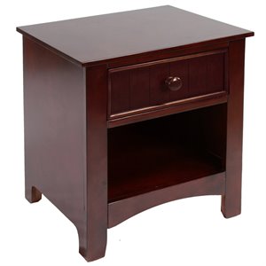 furniture of america dimanche transitional solid wood nightstand