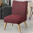 Furniture of America Lohen Fabric Upholstered Armless Chair in Purple